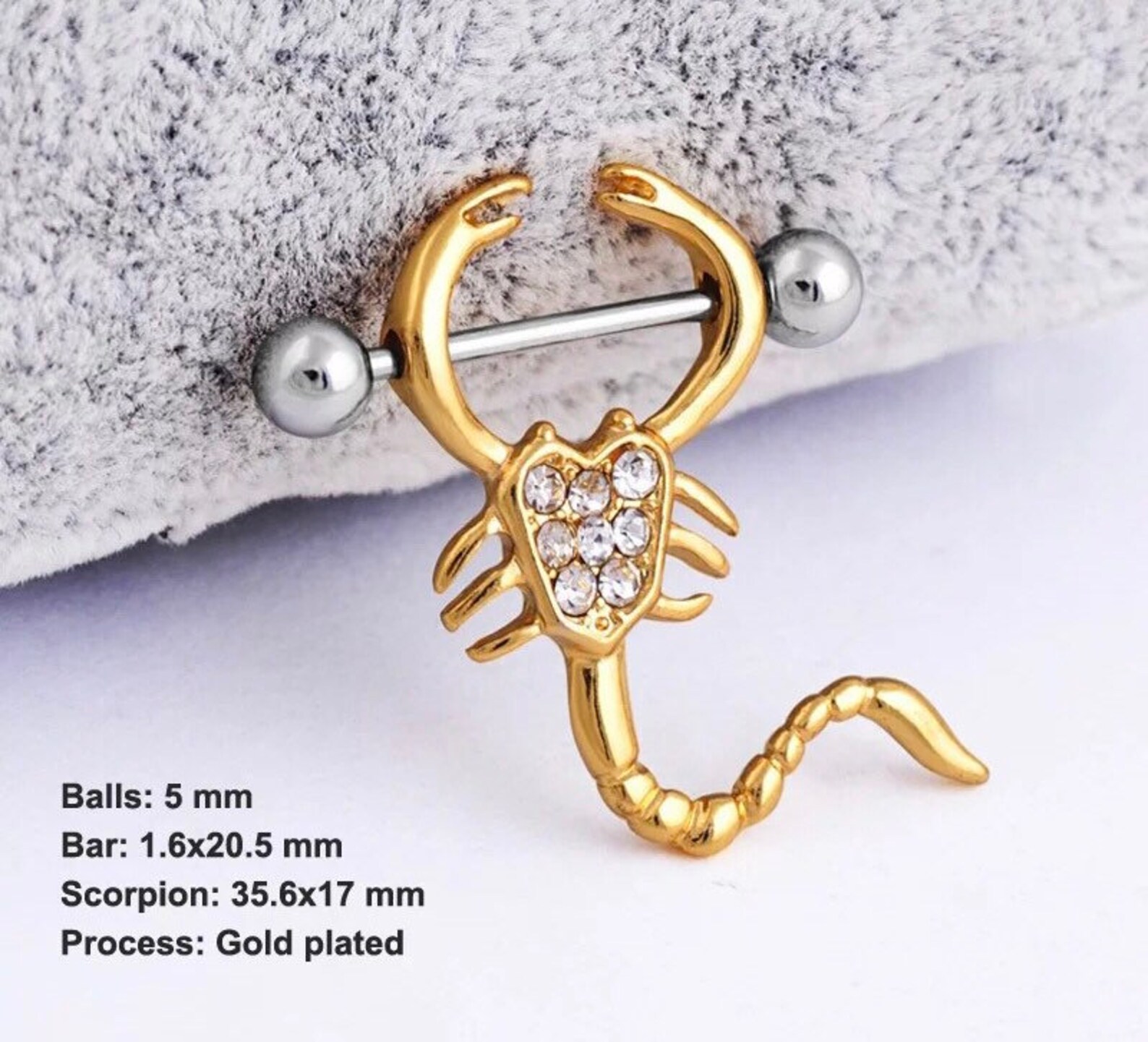 Nipple Ring Body Piercing Jewelry 14G Etsy