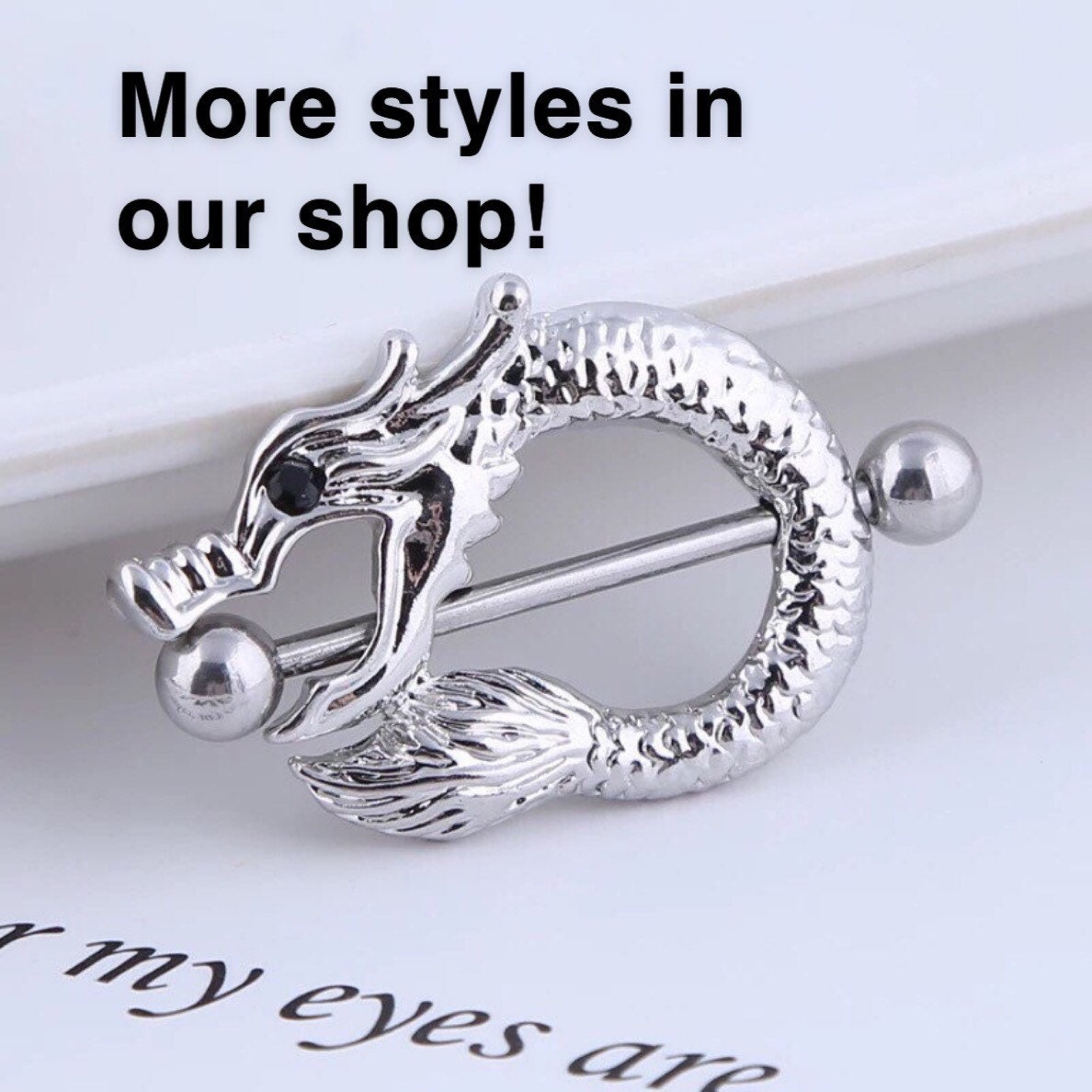 A Pair of Dragon Nipple Barbell Body Piercing Jewelry Etsy Australia