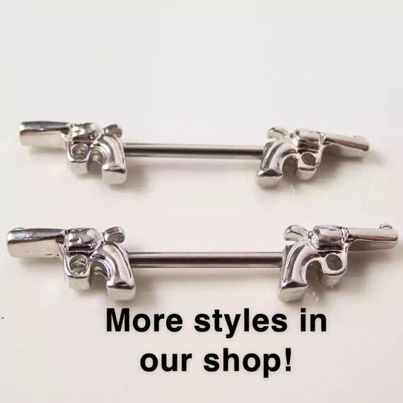 A Pair of Hot Nipple Barbell Body Piercings Jewelry Etsy Canada