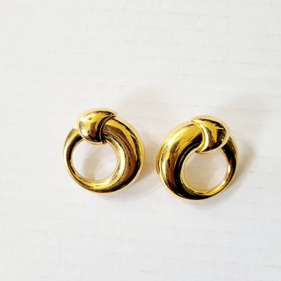 Round Statement Vintage Earrings - image 1