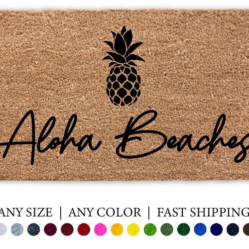 Pineapple Mat Beach House Decor Custom Doormat Etsy