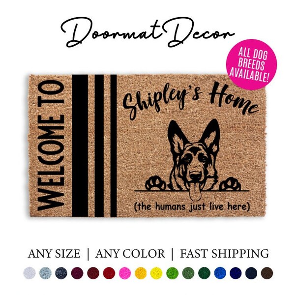 Personalized Dog Doormat Custom Dog Name Family Name Seychelles