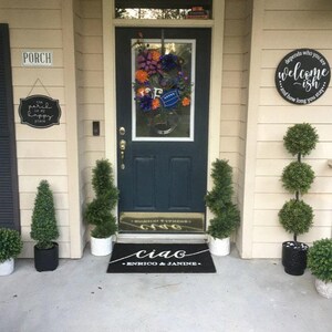 Custom FULL COLOR Doormat  Personalized Welcome Mat with Name  Logo  Unique Wedding Gift