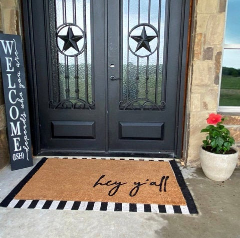 Funny Hi Y'all Doormat, Cottagecore Welcome Mat, Southern Door Mat, Spring  Doormats, Cute Doormat, Front Door Mat, Funny Doormat for Outside 