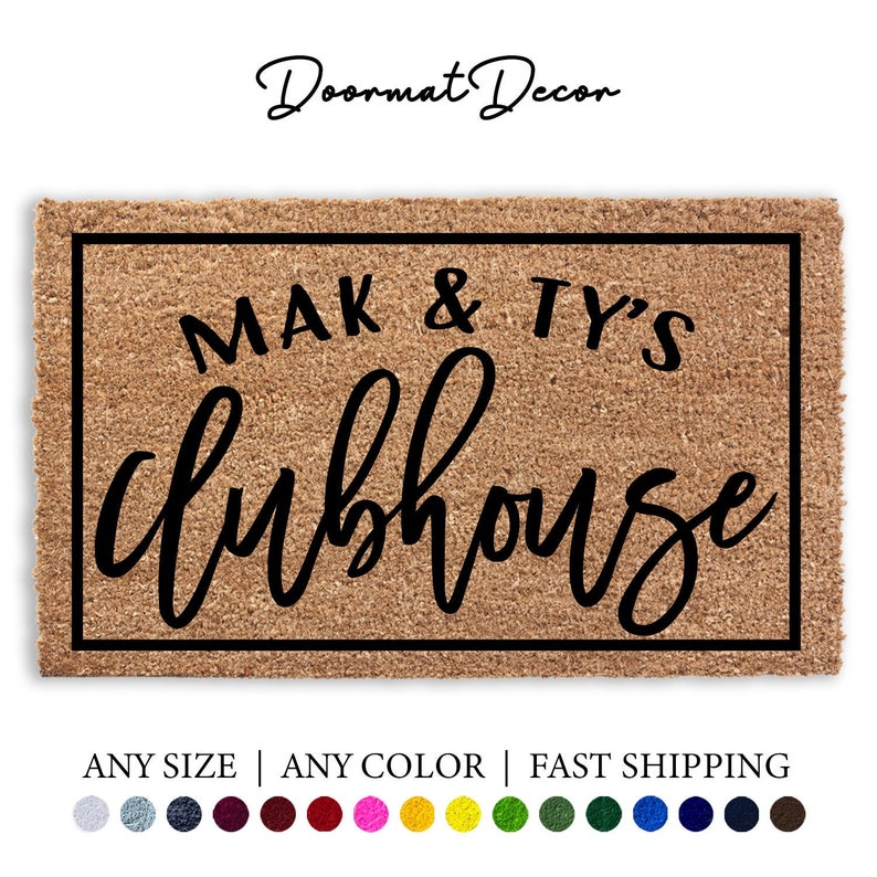 Playhouse Doormat Custom Clubhouse Play House Door Mat Rug Etsy