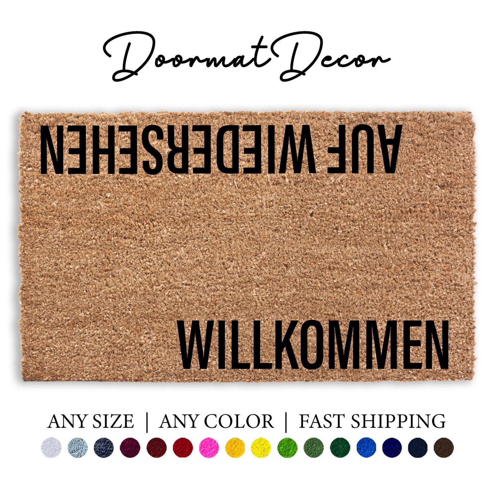 illkommen Auf Wiedersehen German Doormat,