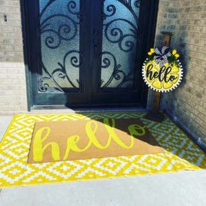 Cursive Script Coir Doormat Outdoor Welcome Mat Housewarming Gift