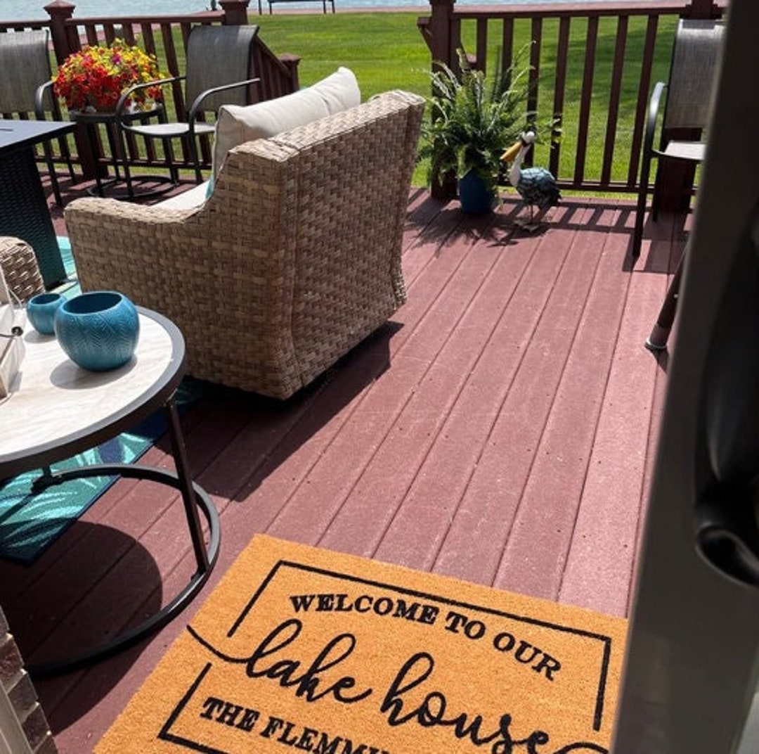 to the Lake Personalized Doormat, Lake Decor, Outdoor