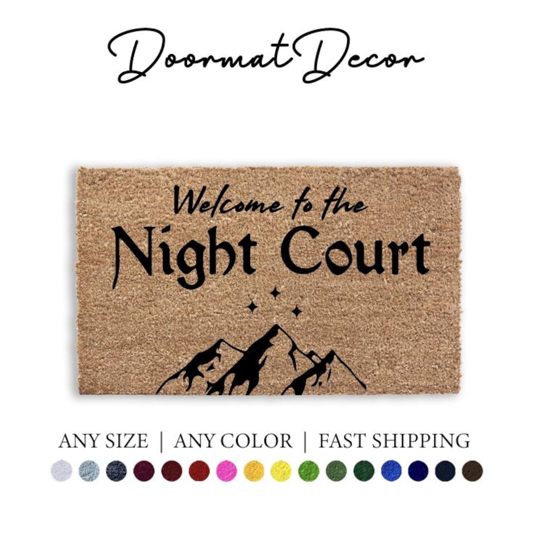 Welcome to the Night Court Doormat Acotar Door Mat Book Reading Gift ...
