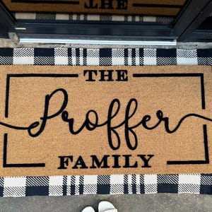Personalized Coir Doormat  Custom Welcome Mat for Home  Perfect Engagement  Real Estate Gifts