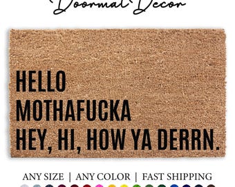 Felpudo con letra: alfombra divertida con la frase "Hello Mothafucka": un gran regalo para los fans de Lil Wayne
