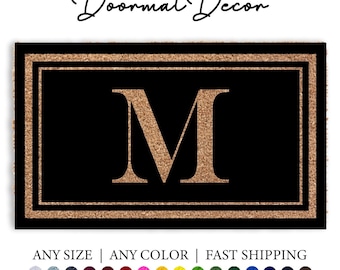 Personalized Monogram Welcome Mat - Full Color Outdoor Coir Rug for Home  Wedding Gift