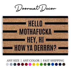 Lustige Lil Wayne Fußmatte Hallo Mothafucka Outdoor Teppich Individuelle personalisierte Willkommensmatte