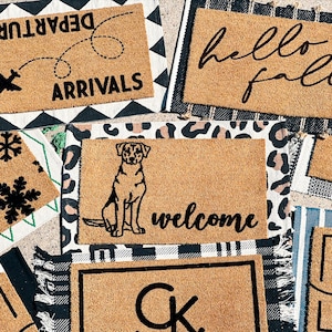 Cotton Layering Rug - Indoor Outdoor Woven Mat Fits 18x30 24x36 24x72 36x60 Doormats Multi-Size Options