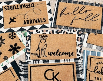 Cotton Layering Rug - Indoor Outdoor Woven Mat Fits 18x30 24x36 24x72 36x60 Doormats Multi-Size Options