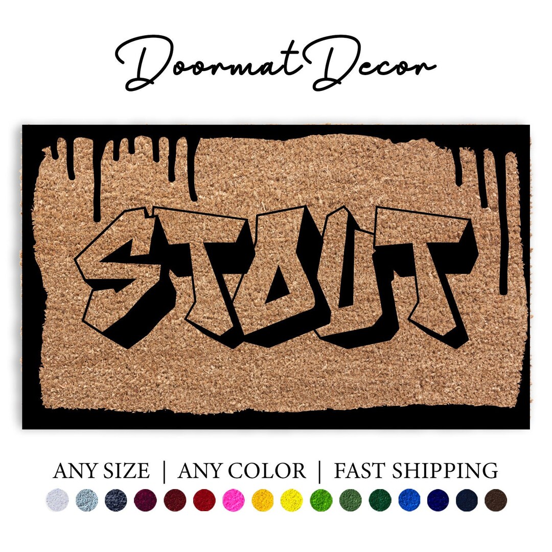 Personalized Paint Graffiti Doormat, Custom Spray Paint Door Mat
