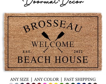 Zerbino per casa al mare, zerbino di benvenuto sull'oceano, decorazione per la casa in stile costiero.
