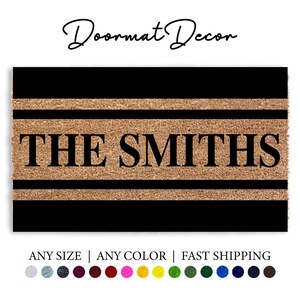 Personalized Coir Doormat Flocked Welcome Mat for Engagements  Weddings IndoorOutdoor Rug