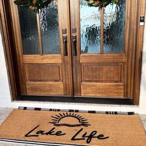 Lake Life Oars Doormat Personalized Outdoor Door Mat for Summer Lake House Custom Welcome Mat Gift