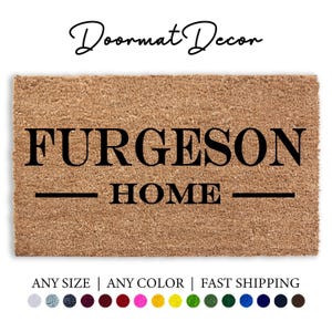 Personalized Coir Doormat Welcome Mat for Engagement  Wedding Gifts Outdoor Rug for Double Doors