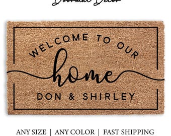 Personalized Coir Welcome Mat Custom Name Doormat Ideal Engagement Gift