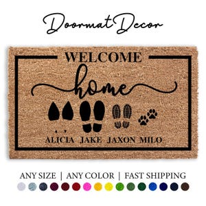 Personalized High Heel  Paw Print Doormat Custom Flocked Coir Welcome Mat Unique Engagement Gift