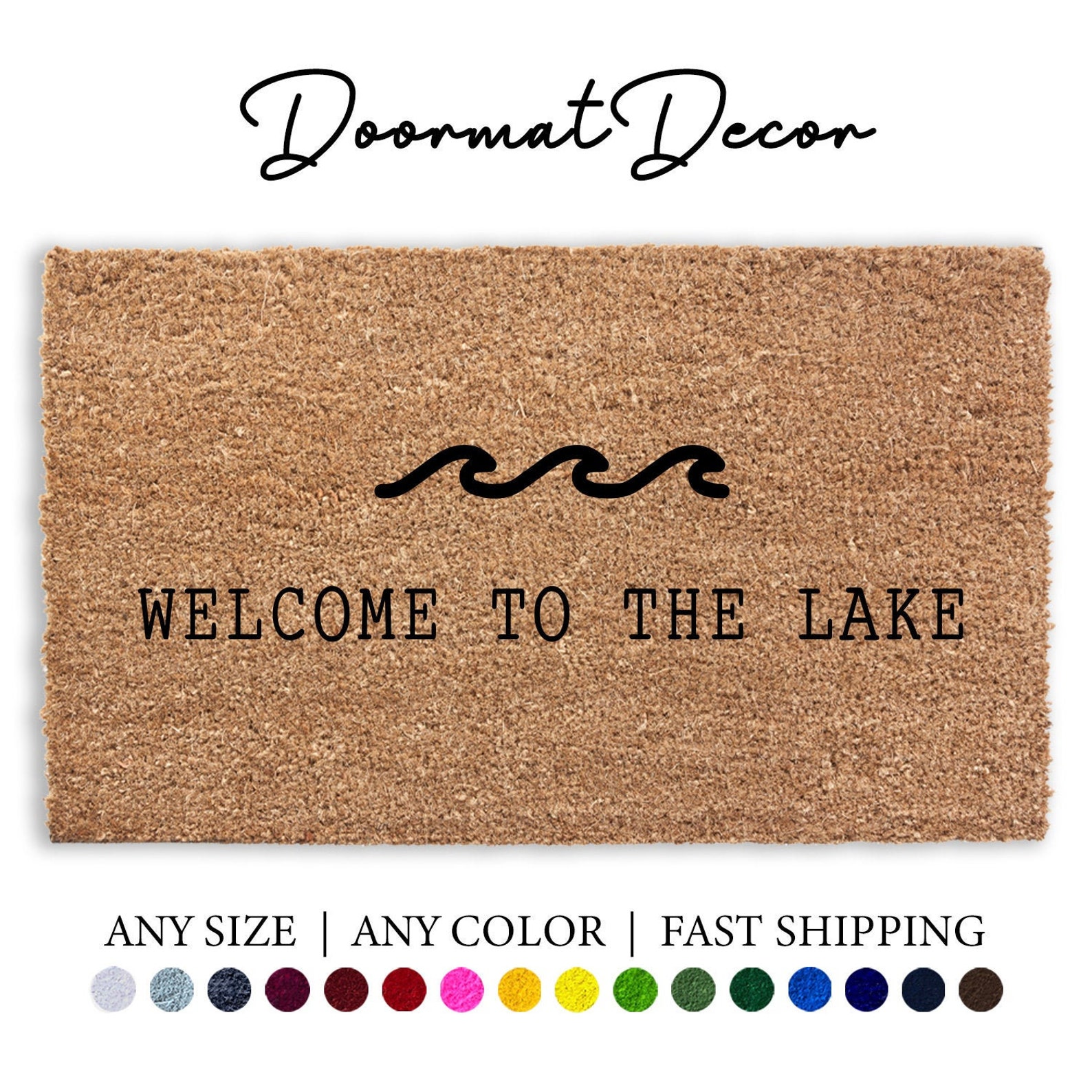 To The Lake Doormat Waves Oars Summer Lake House Door Etsy