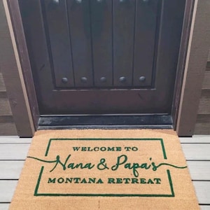 Personalized Grandparents House Doormat Custom Gift for Grandma  Grandpa Perfect Door Mat from Grandkids