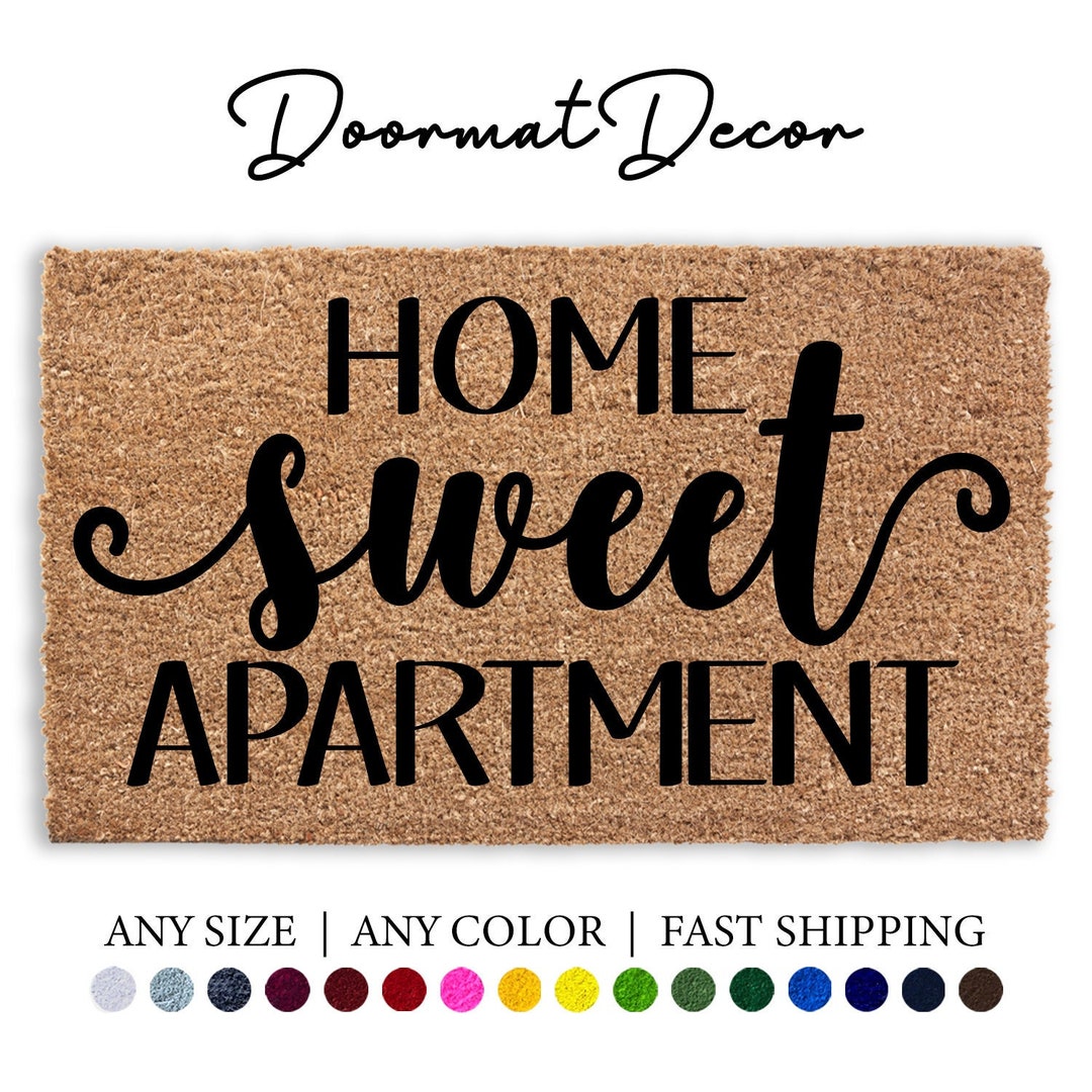 Home Sweet Apartment Doormat Coir Outdoor Mat Etsy