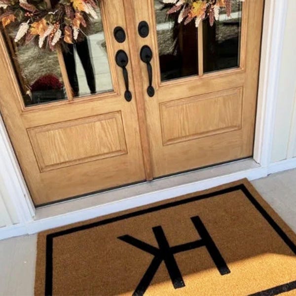 Cattle Brand Doormat  Personalized Coir Outdoor Custom Mat  Unique Gift for Ranch Lovers