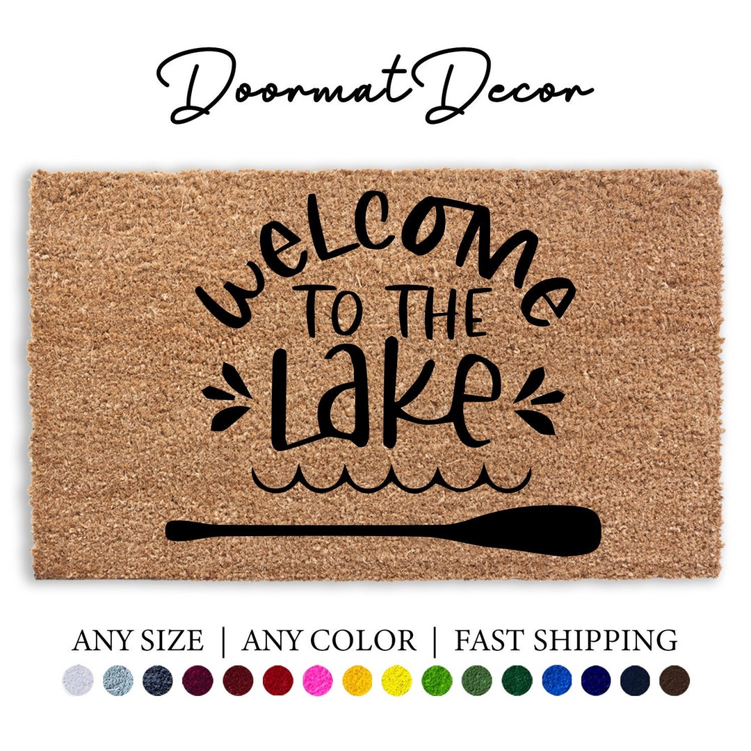 to the Lake Doormat, Lake House Oars Summer Lake Door Mat