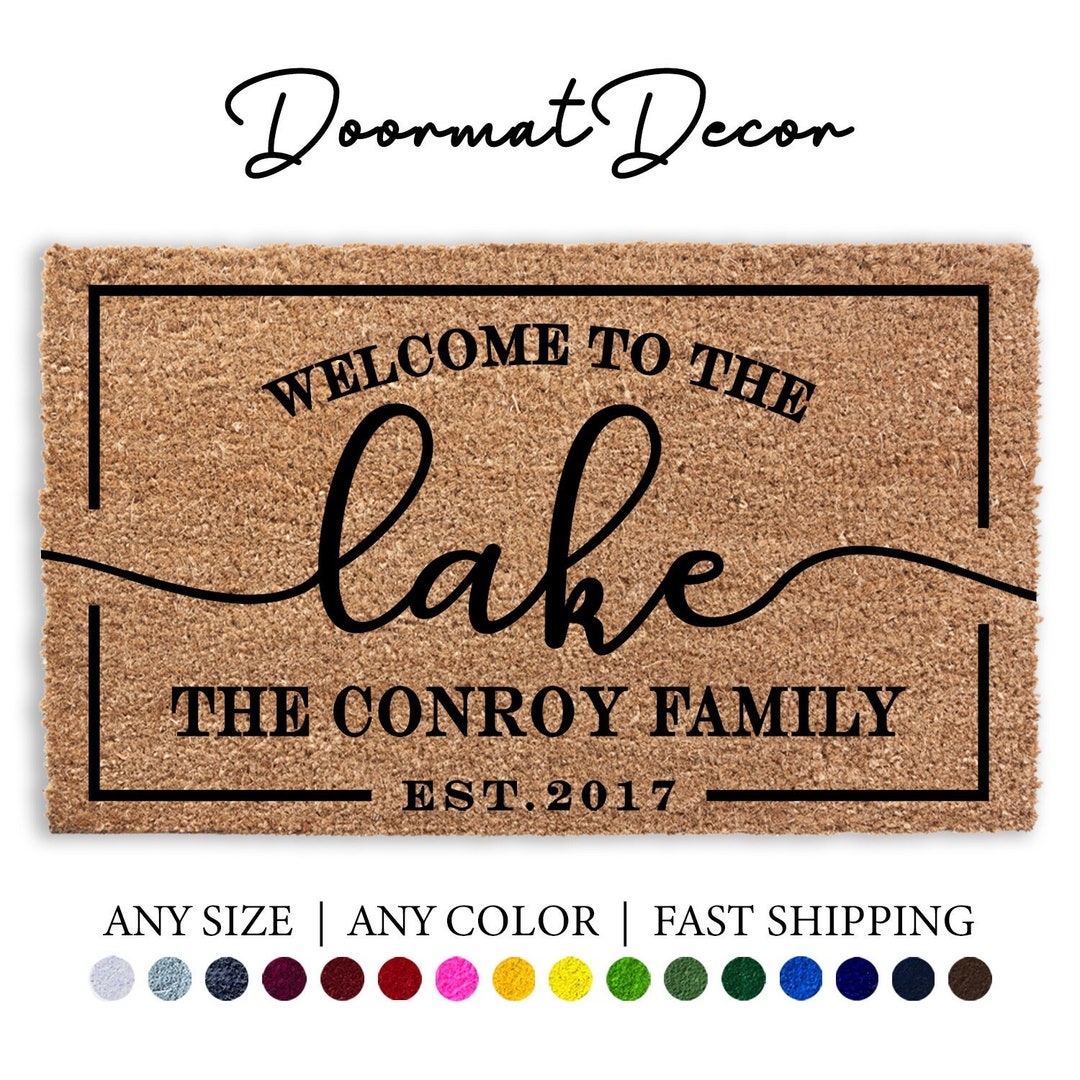 to the Lake Personalized Doormat, Lake Decor, Outdoor