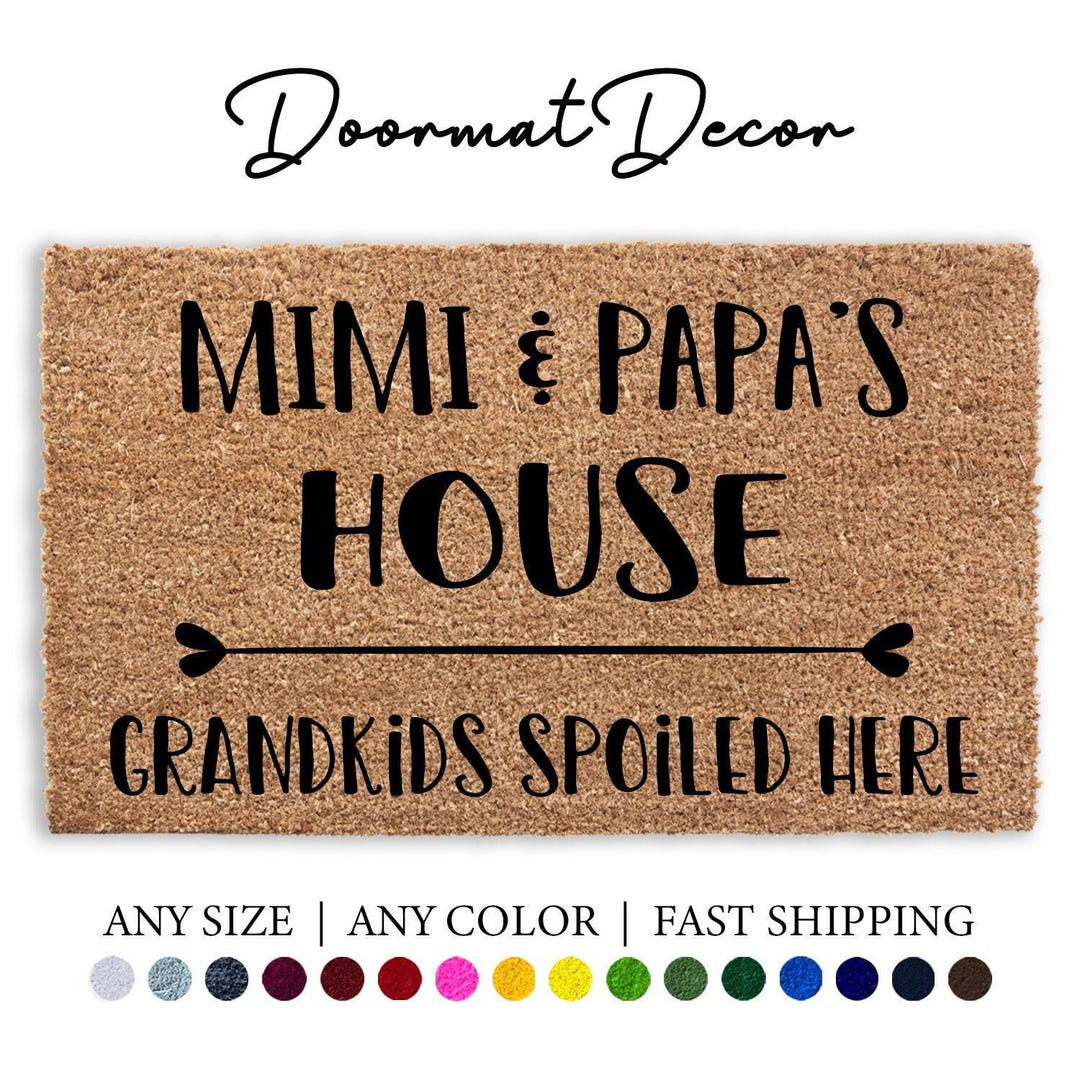 Custom Grandparents House Doormat Personalized Gift for Grandma Grandpa ...