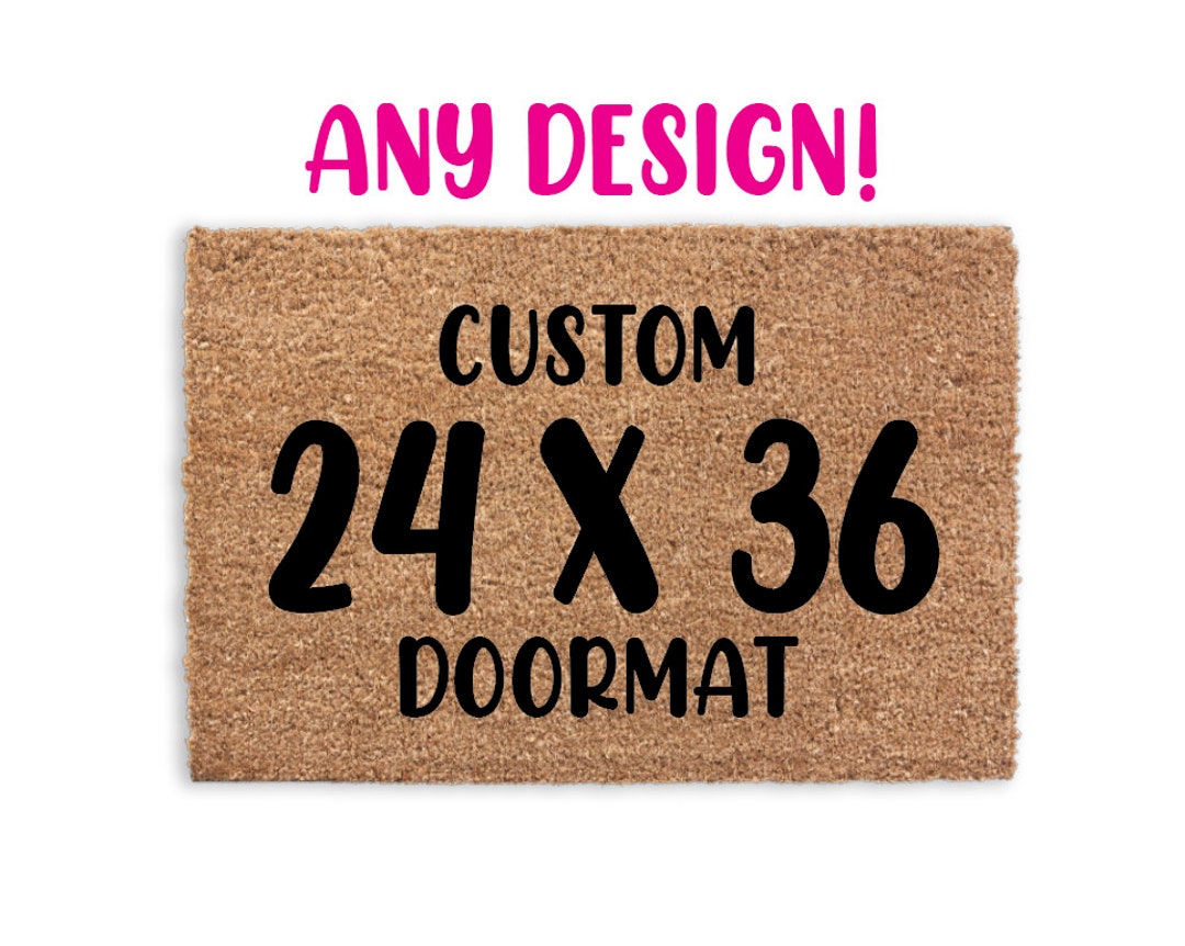 Custom 24x36 Inch Doormat, 2x3 Feet Door Mat, Personalized Logo