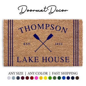 Lake House Doormat Custom Outdoor Welcome Mat Beach Home Decor