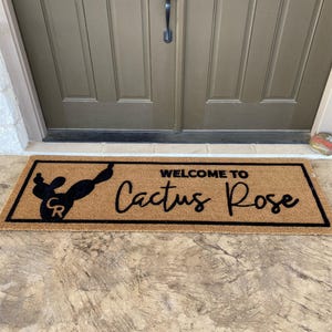Custom Cattle Brand Doormat Personalized Outdoor Welcome Mat Gift FLOCKED COIR for Hunting  Fishing