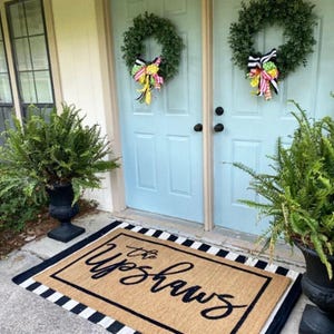 Coir Doormat  Welcome Mat for Home  Wedding  Engagement Gift