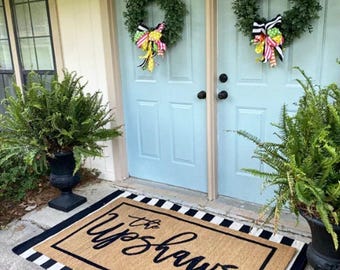 Coir Doormat  Welcome Mat for Home  Wedding  Engagement Gift