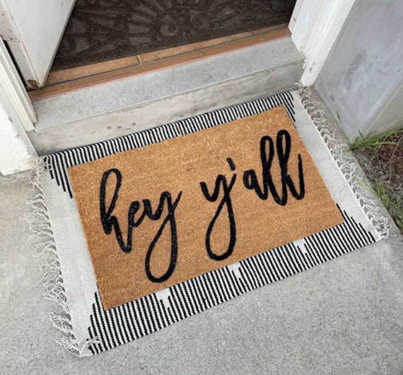 Funny Coir Doormat Welcome Hope You Like Dog Hair Front Door Mat Entryway  Outdoor with Heavy Duty Front Porch Welcome Mats Easy to Clean Entry Brown