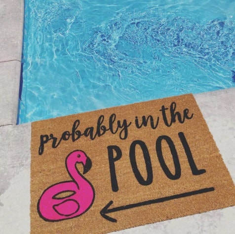 Pool Floor Decoration Removable Reuseable Pool Decor Mat Social Event Pool  Letters Monogram Logo Underwater Mat Decal Holidays 
