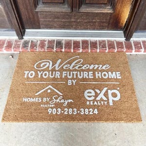 Welcome Mat for New Home Buyers  Real Estate Closing Gift  Personalized Doormat