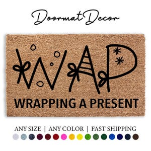 WAP Doormat - Funny Personalized Holiday Rug Christmas Welcome Mat Home Decor