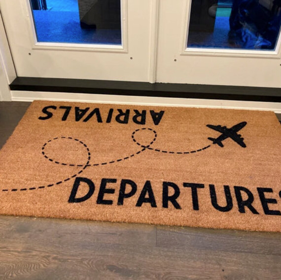 Arrivals Departures Funny Doormat Flocked Coir Door Mat - Etsy