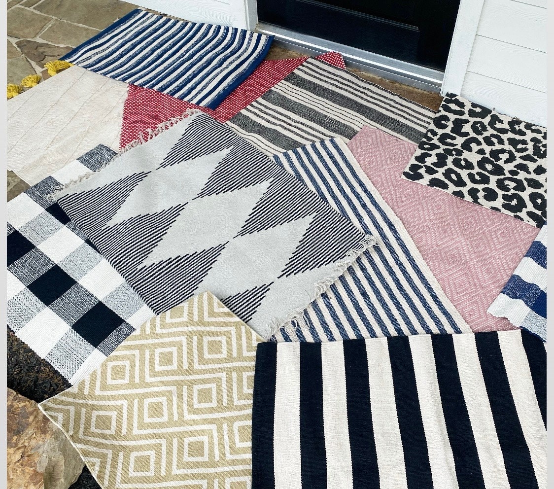 Cotton Layering Rug 4 SIZES Woven Rug Indoor Outdoor Etsy Hong Kong