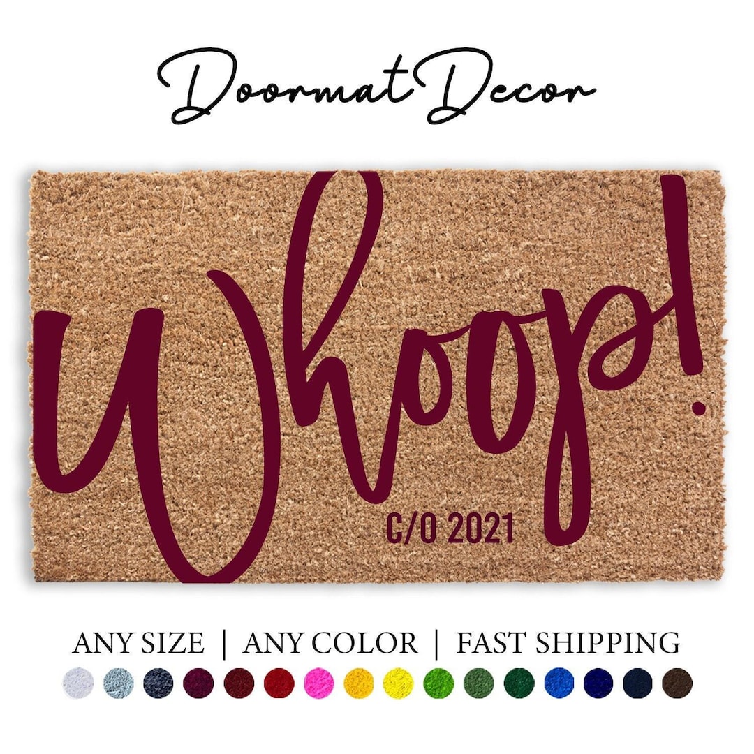 Whoop Texas AM Doormat Collegiate Graduation Gift Gigem Aggie Dorm ...