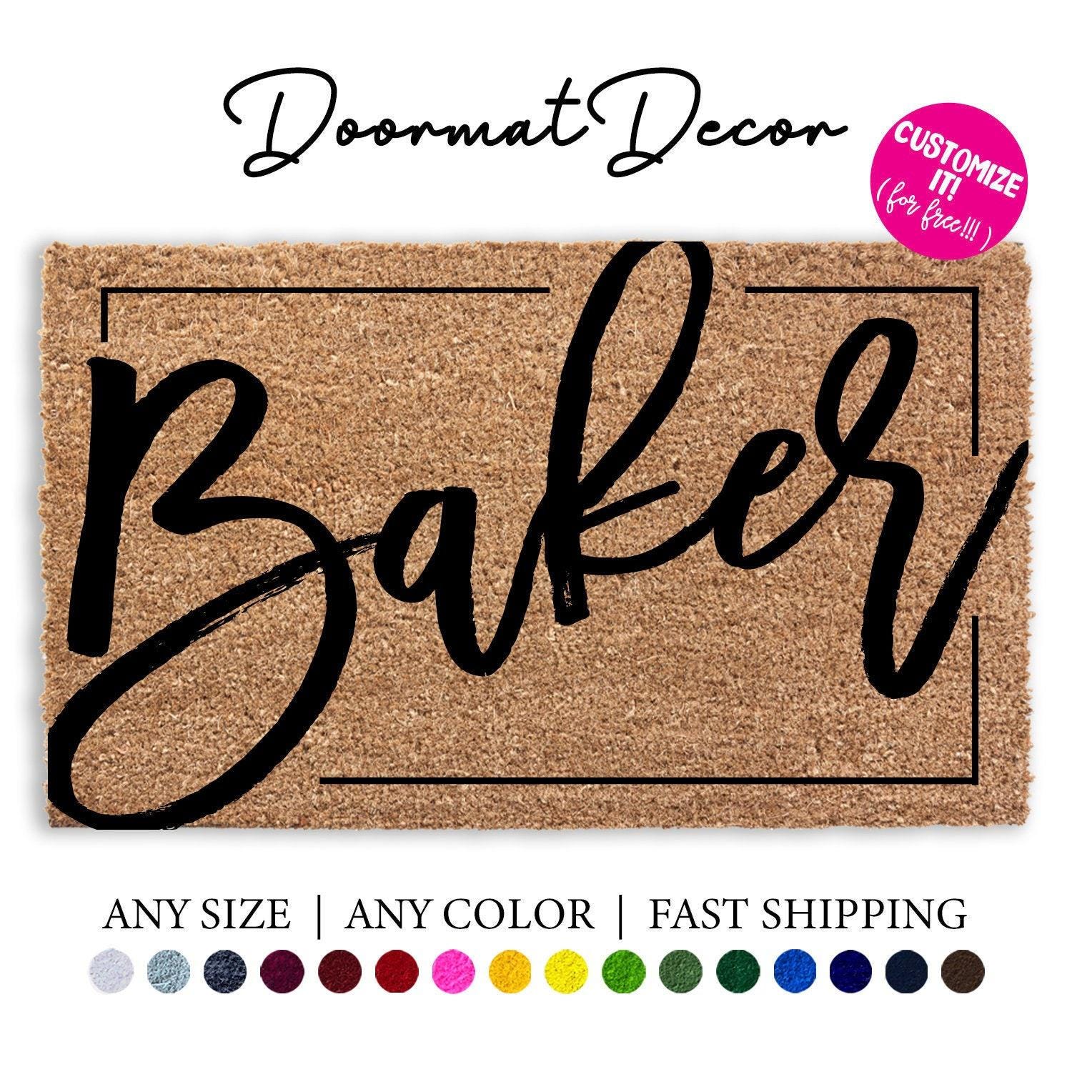 Coir Doormat Custom Welcome Mat for Weddings Engagements Double Doors