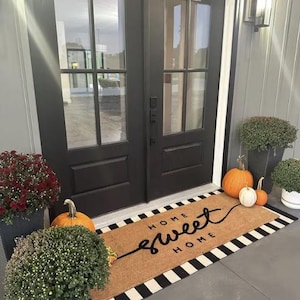 Coir Doormat - Custom Outdoor Welcome Mat for Home Sweet Home - Housewarming Gift