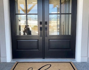 Welcome Doormat Entryway Rug Flocked Coir Custom Door Mat  Housewarming Gift