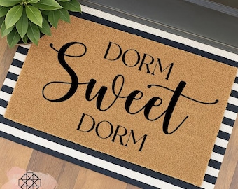Dorm Sweet Dorm Doormat College Moving Door Mat Rug Personalized Roommates Decor Coir Door Mat Rug Custom Outdoor Welcome Mat Funny Gift