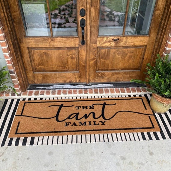 Fun Letter Front Door Mat Welcome Door Mat ,Indoor Outdoor Doormat Multiple-Use Welcome Mats for Front Door Easy to Clean Garage Floor Mat Durable